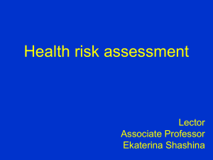 Risk assessment lecture