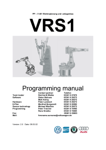 VRS1 Programming Manual 2.0