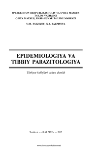 Epidemiologiya va tibbiy parazitologiya (Y.Fayziyev, X.Fayziyeva)
