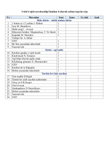 3-sinf reja 4-chorak