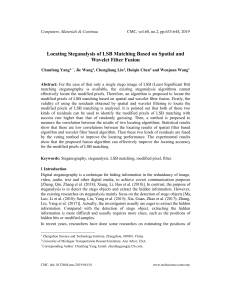 2019 Chunfang Yang Locating Steganalysis of LSB Matching Based on Spatial and Wavelet Filter Fusion