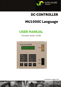 User Manual MU1000C Language E R00