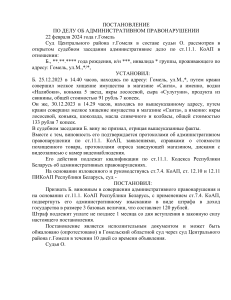 Постановление по делу об административном правонарушении  от 22.02.2024