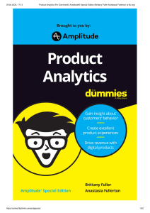 Product Analytics For Dummies®, Amplitude® Special Edit