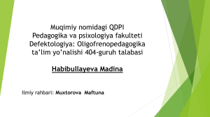 Habibullayeva Madina