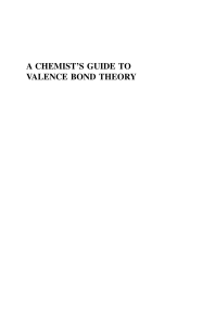 Книга A Chemist's Guide to Valence Bond Theory by Sason Shaik