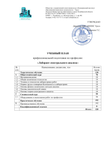 Лаборант спектрального анализа 320ч