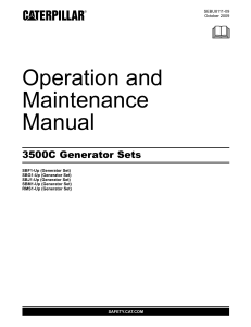 Attachment A - 3500 Generator O&M Manual