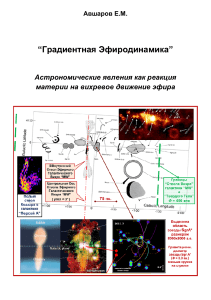 Aвшаров E.M. Астрономические явления как реакция материи на вихревое движение эфира