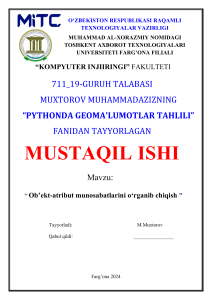 2-mustaqil ish