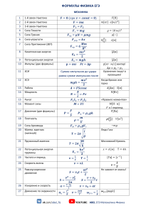 формулы егэ физика