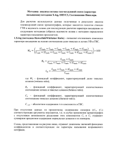 Методики анализа состава газо воздушной смеси методами X log ОПУС3