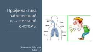 Профилактика заболеваний дыхательной системы 