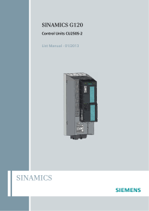 SINAMICS G120. Control Units CU250S-2. List Manual · 01/2013 eng.