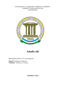 Raqamli media va TV texnologiyalar (2)