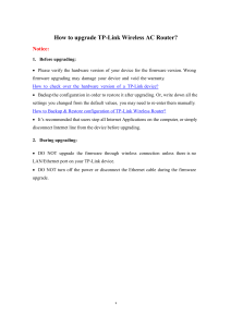 How to upgrade TP-Link Wireless AC Router