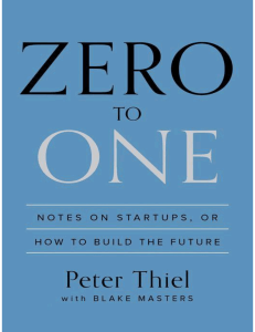 0to1 - Peter Thiel