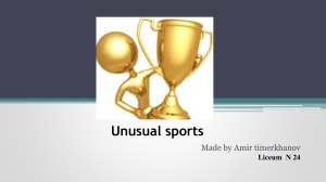 unusual sports