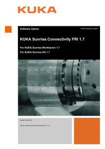 KUKA Sunrise.Connectivity FRI 1.7 For KUKA Sunrise.OS 1.7