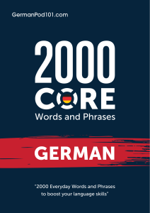 German CORE 2000 words and phrases