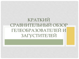 Сравнительный обзор гелеобразователей и загустителей