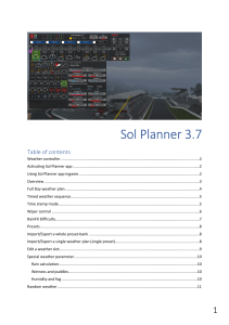 Sol Planner manual