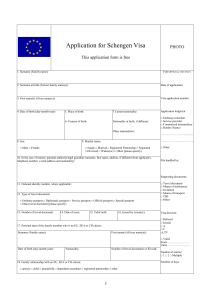 Schengen Visa Application Form English