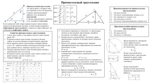 Теоретическая карта. Треугольники