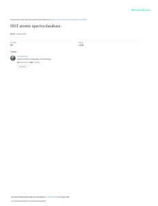 NIST atomic spectra database