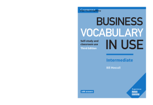 Business Vocabulary in Use Intermediate 3rd edition Bill Mascull