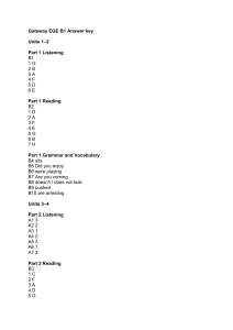 Gateway-EGE-B1-Answer-key