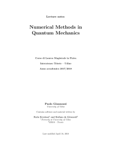 Gianozzi P - Numerical Methods in Quantum Mechanics - DFT