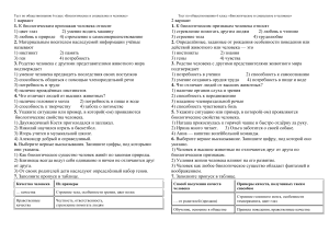 тест по обществознанию 6 класс биологическое и социальное в человеке