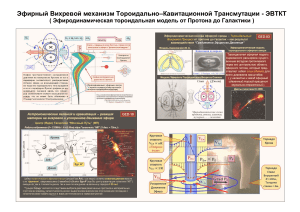 Авшаров Е.М. Эфирный Вихревой механизм Тороидально–Кавитационной Трансмутации - ЭВТКT