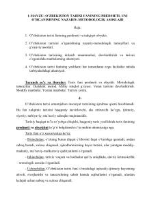 1-mavzu:Parallellashtirish algoritmlarining samaradorlik ko’rsatkichlari