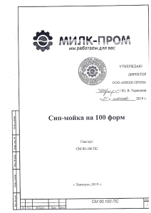 СИП-мойка 100 форм