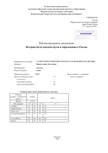 RPD Istoriya bogoslovskoi nauki i obrazovaniya v Rossii 2024-2025