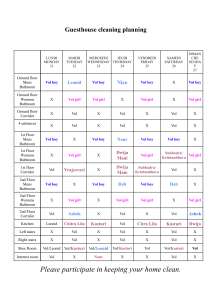 Cleaning planning GH