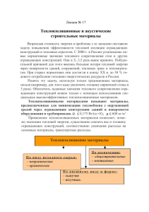 Лекция по теплоизоляционным и звукоизоляционным материалам