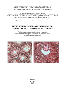 ГИСТОЛОГИЯ С ОСНОВАМИ ЭМБРИОЛОГИИ. ЭМБРИОЛОГИЯ С ТЕСТОВЫМИ ЗАДАНИЯМИ