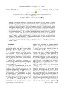 Chemical study of Artemisia austriaca Jacq