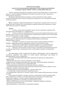 Аналитическая справка по летней работе (1)