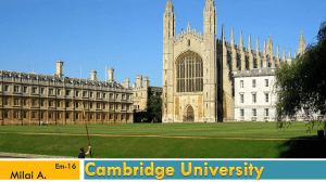 The University of Cambridge