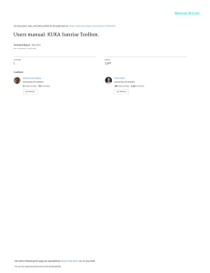 User manual Kuka Sunrise toolbox