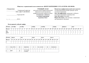 Учебный план программы профессиональной переподготовки по специальности "Специалист в области слухопротезирования(Сурдоакустик)", 504 ак.часа