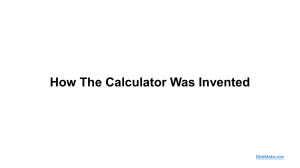 How The Calculator Was Invented