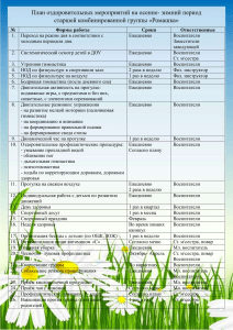 Оздоровительные мероприятия (Ромашка)